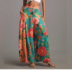 FARM Rio Colorful Floral Wide Leg Pants